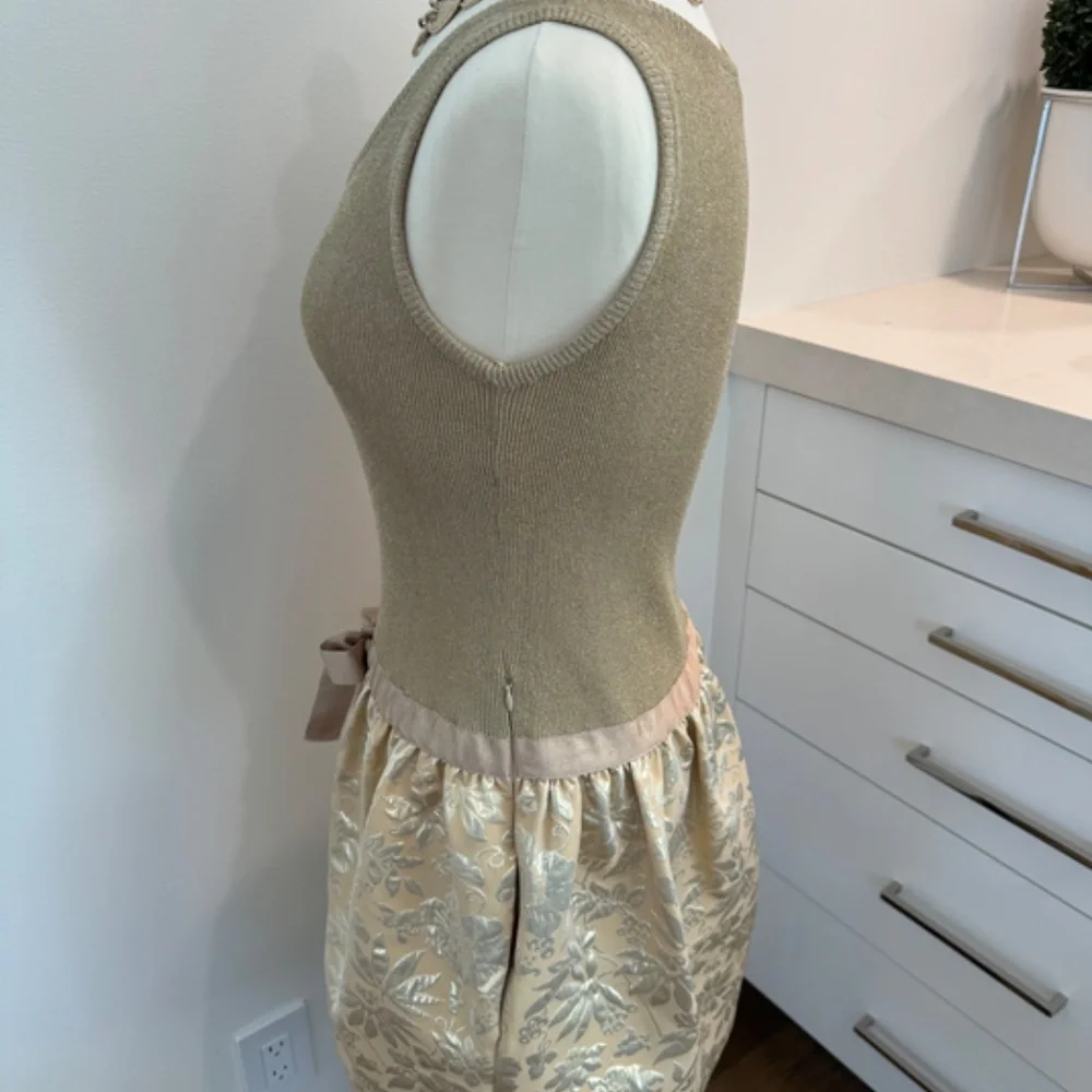 Moschino Perfect Party Dress - Gold Size 10 - Picture 5 of 14